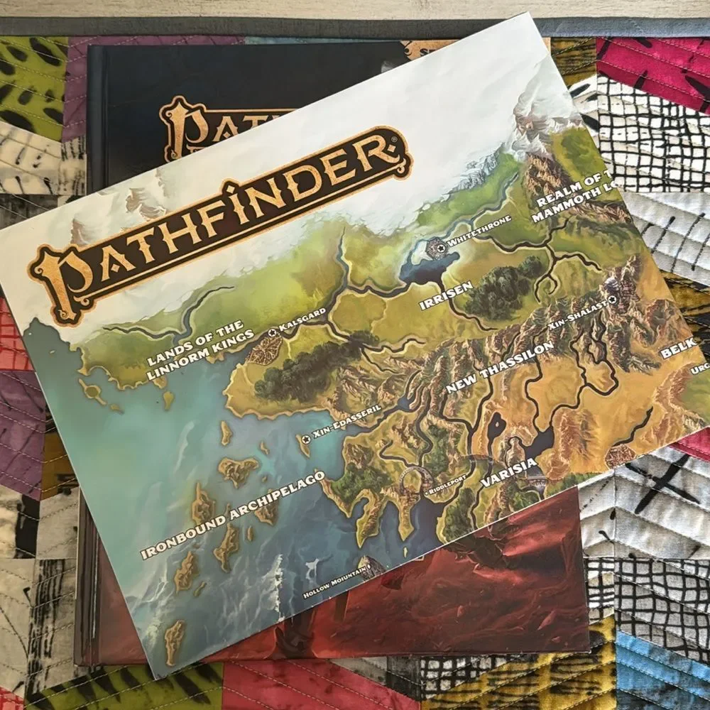 Pathfinder Lost Omens World Guide Hardcover Book & Map